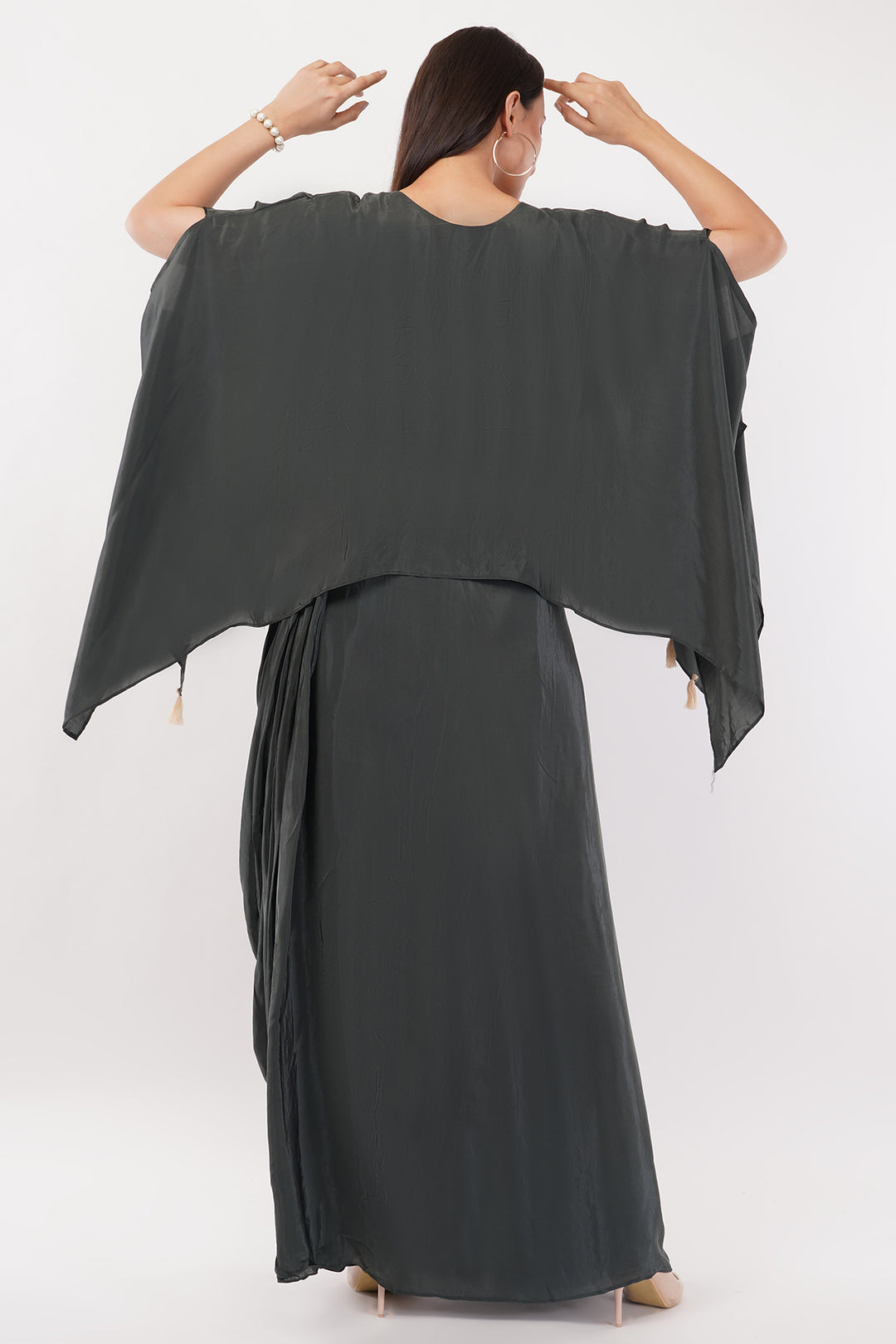 Elegant Indo Western Cowl Skirt 2 piece set