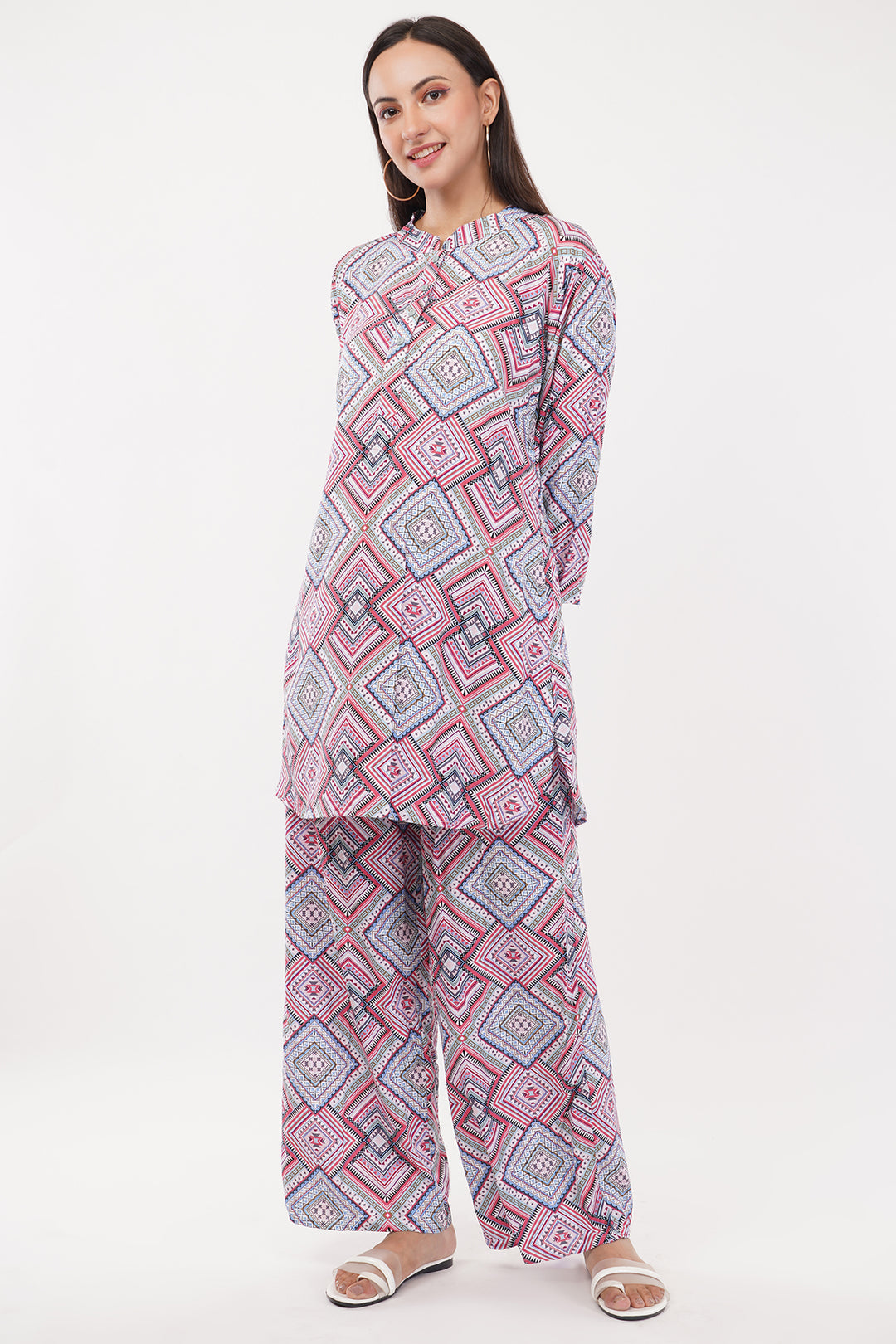 Boho print cord set