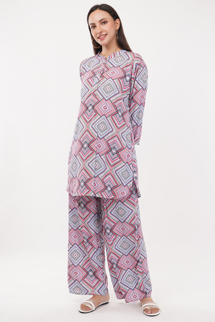 Boho print cord set