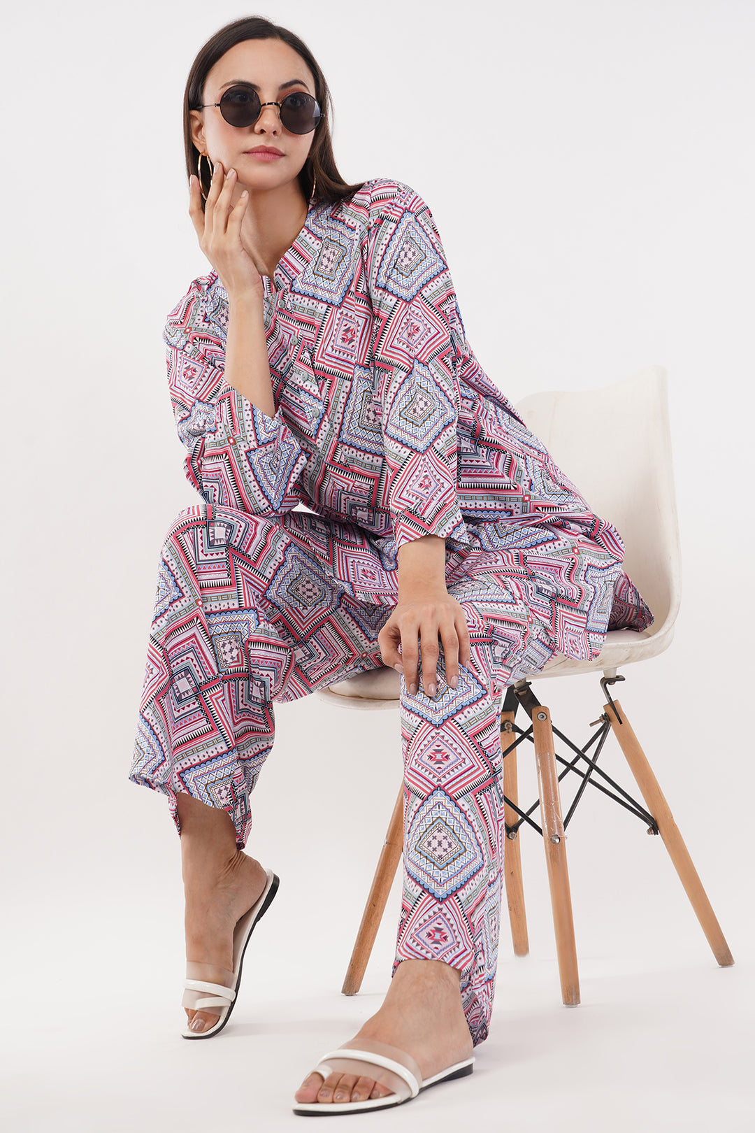 Everyday Cord set launge wear cotton geometric prints