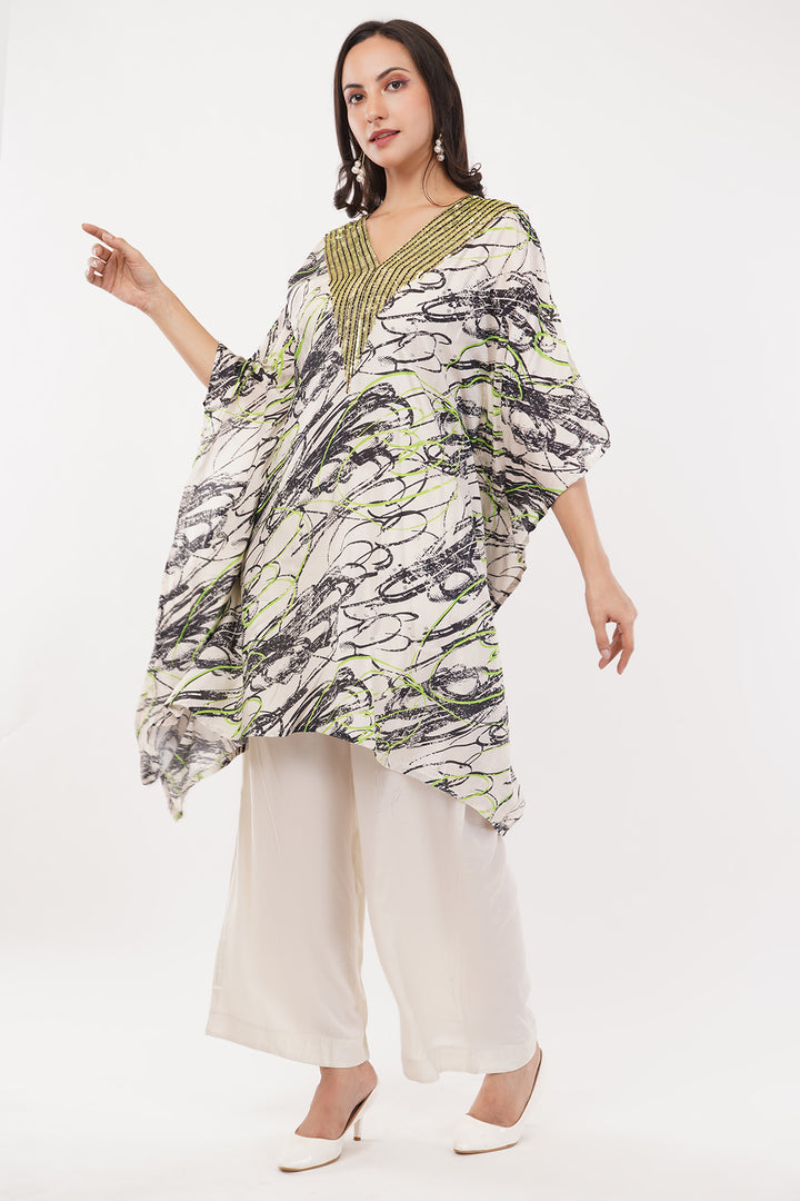 sequenced Linen cord set neon print