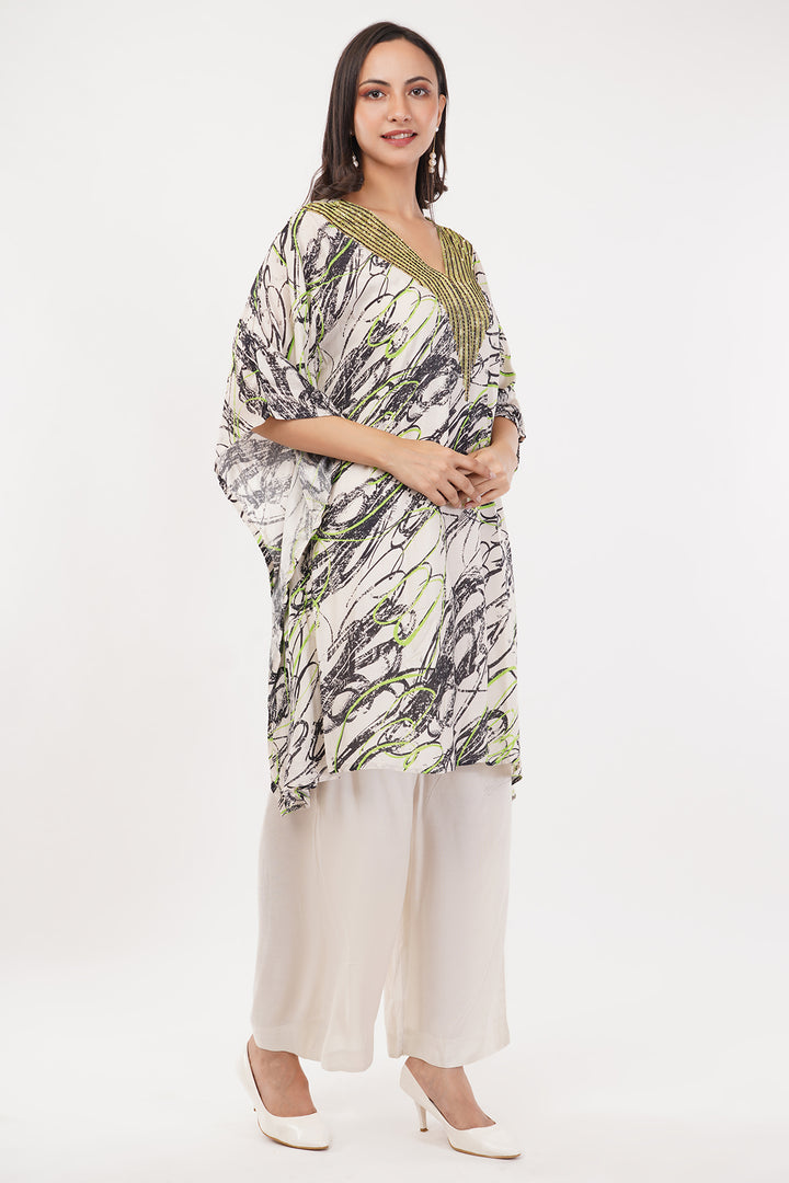 sequenced Linen cord set neon print