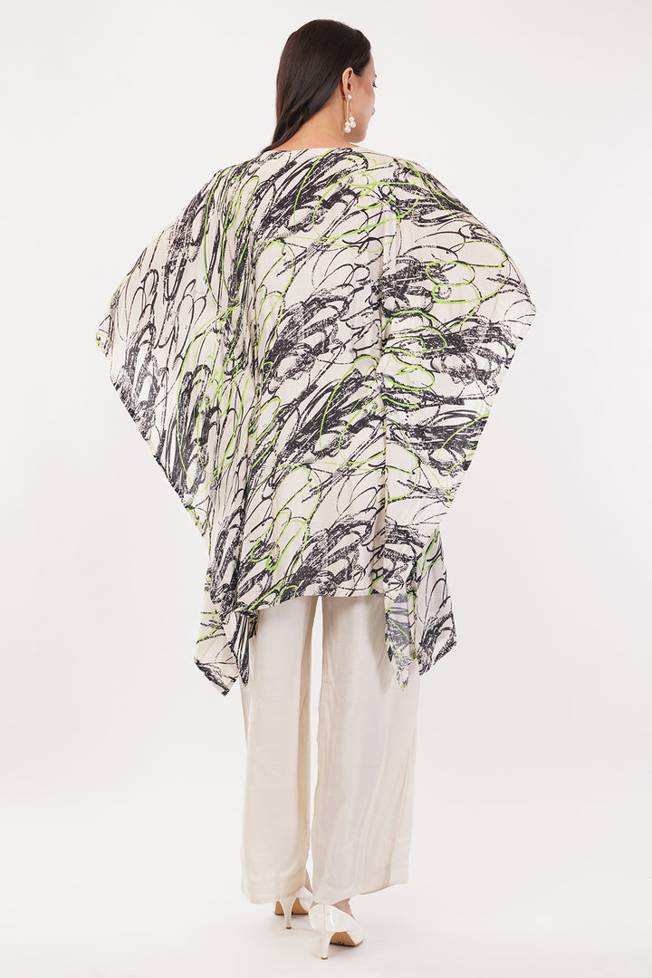 sequenced Linen cord set neon print
