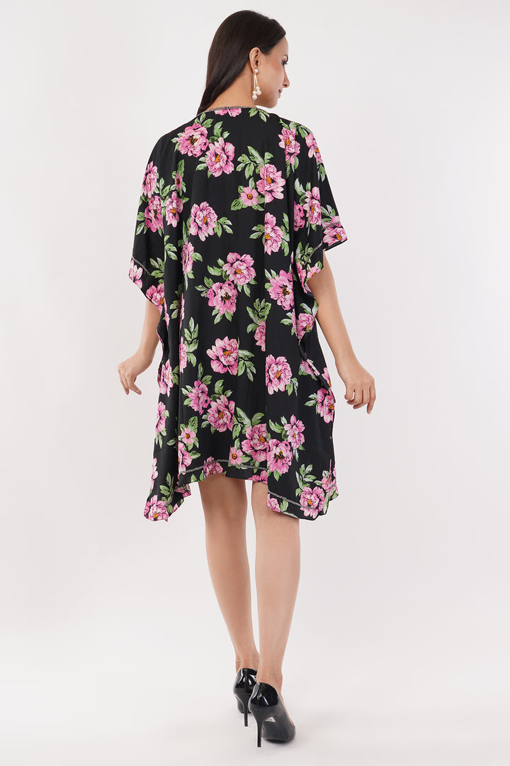 Pure chiffon Kaftan dress top with cut dana work