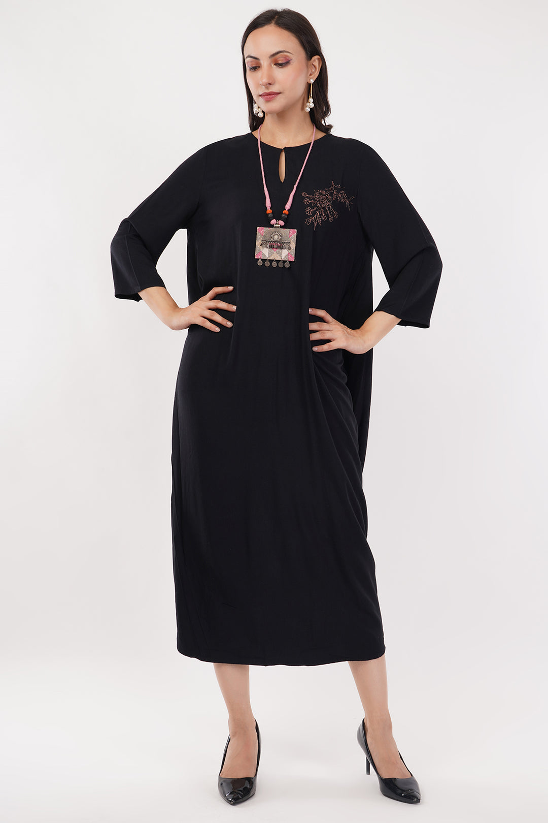 Georgette designer drape gown cowl