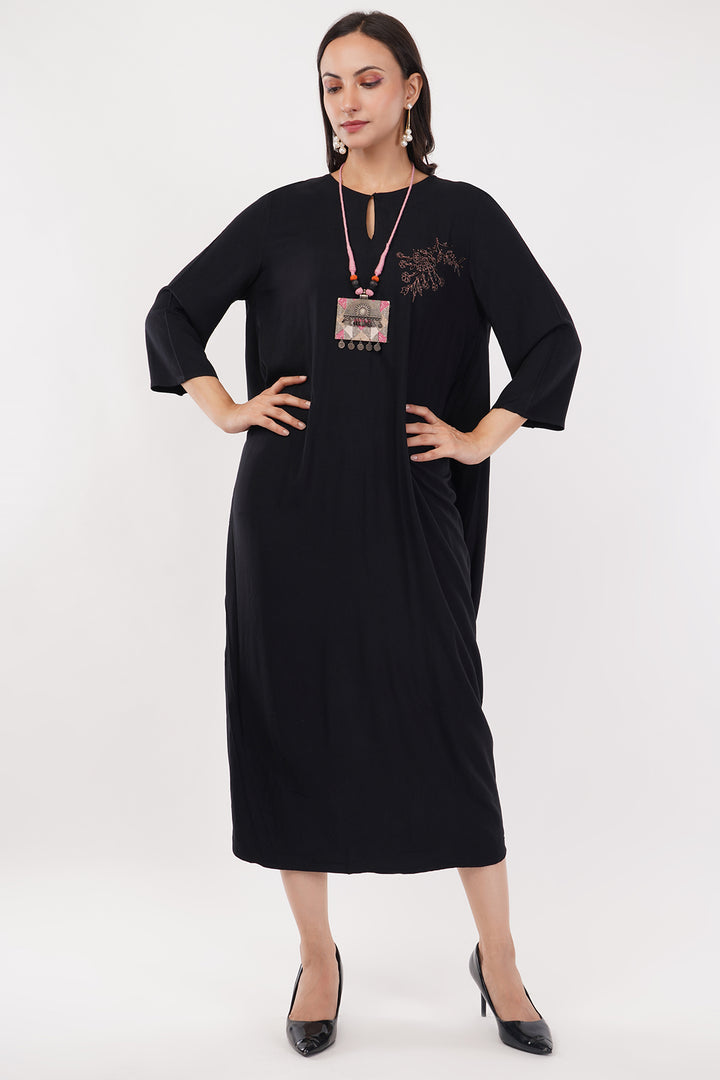 Georgette designer drape gown cowl