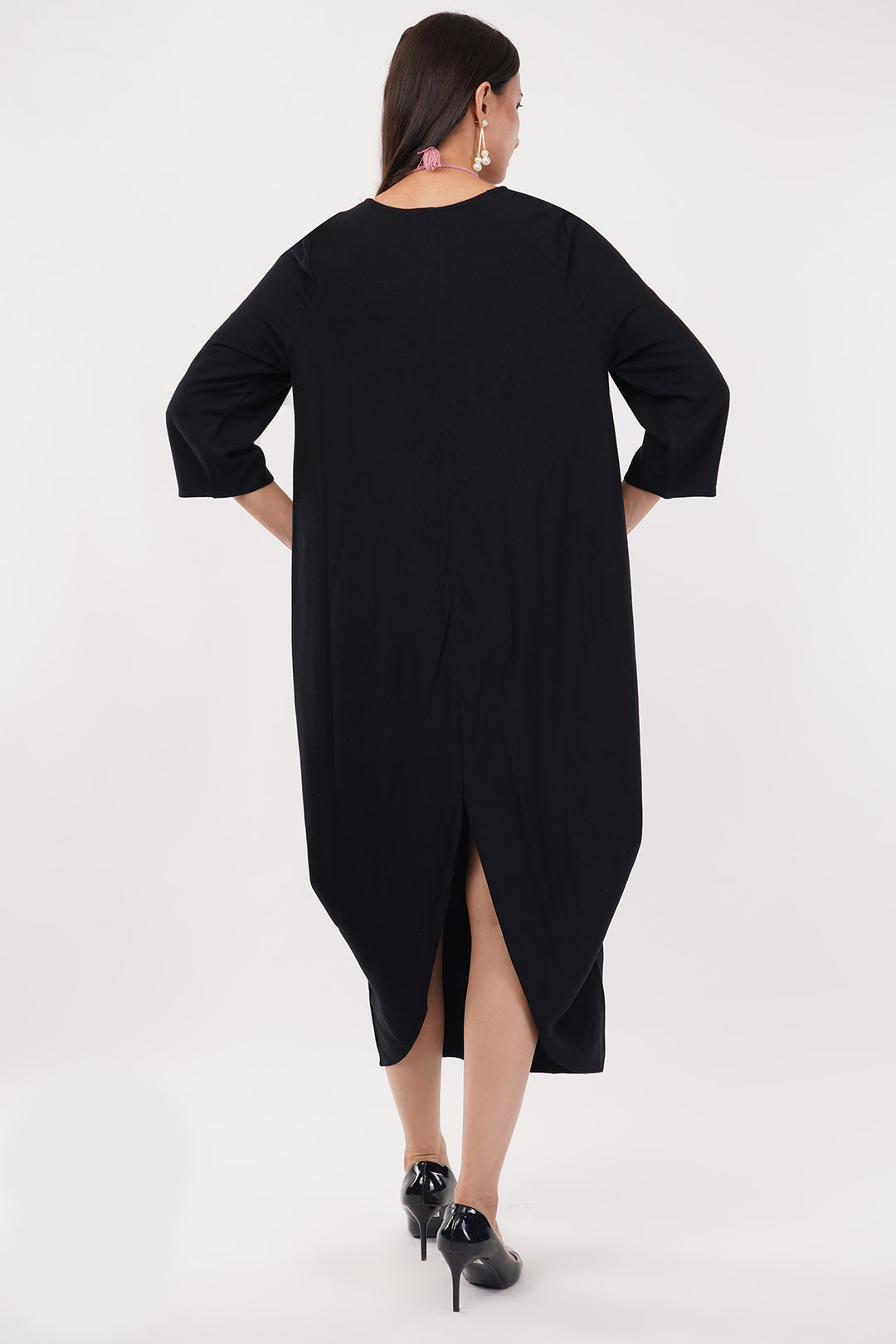 Georgette designer drape gown cowl