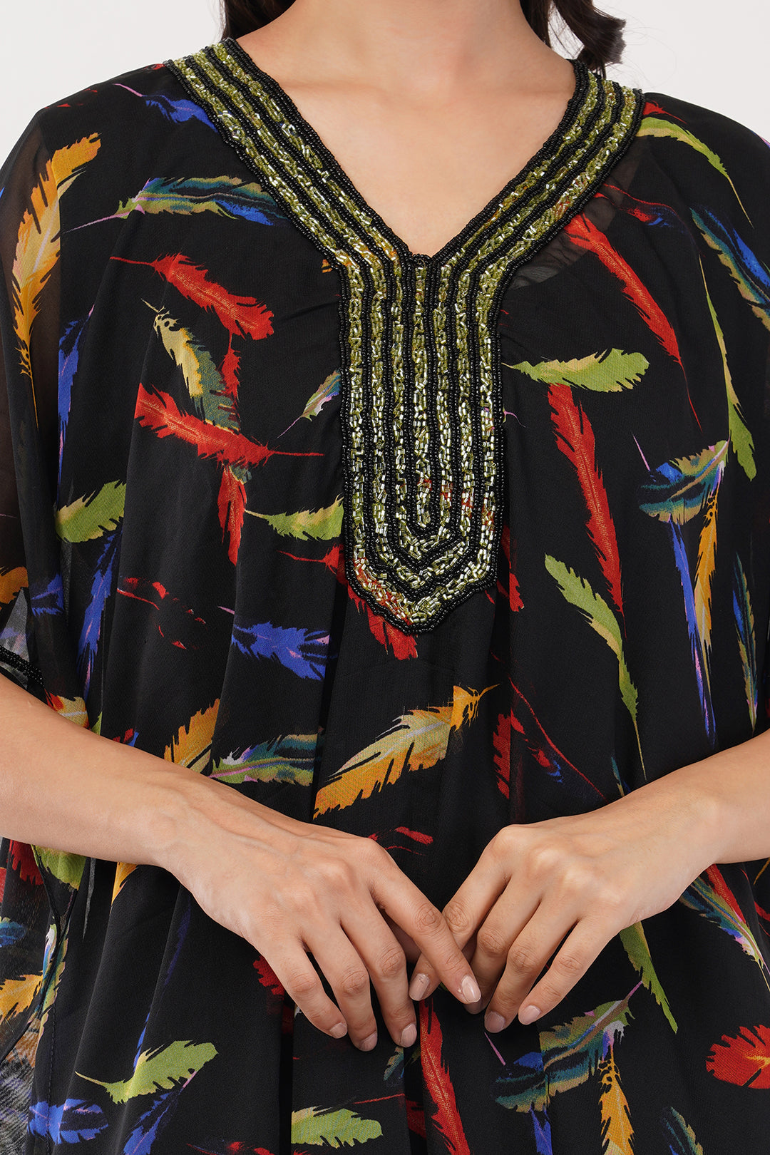 Goergette Kaftan top dress sequence work