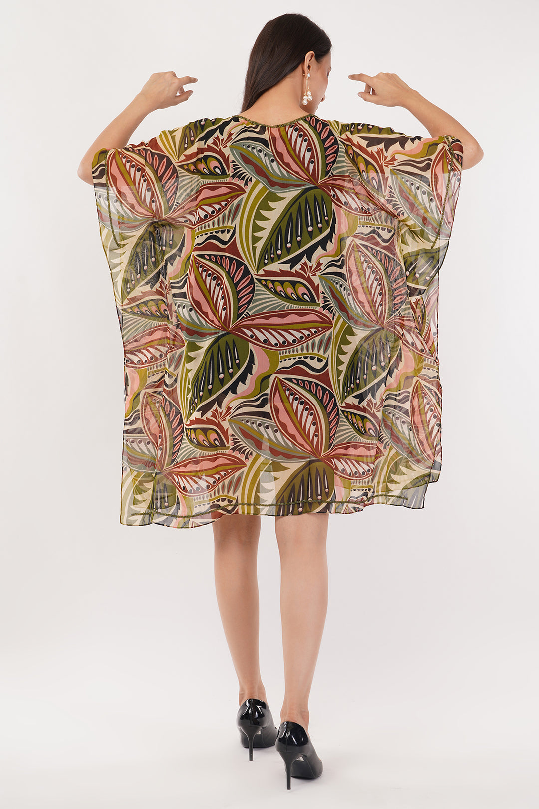Goergette Kaftan top dress sequence work