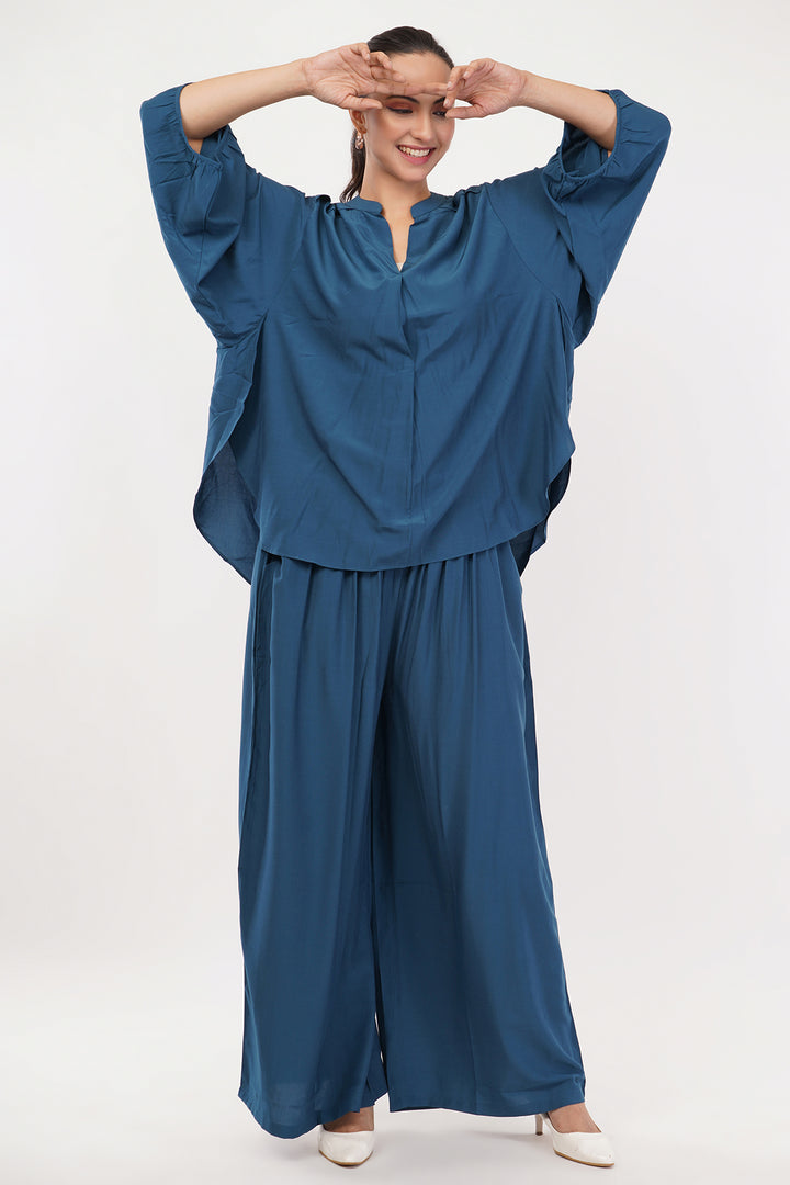 goergette short top and flair pants