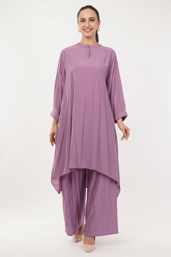 Smart high low long goergette kurta with pallazo for work