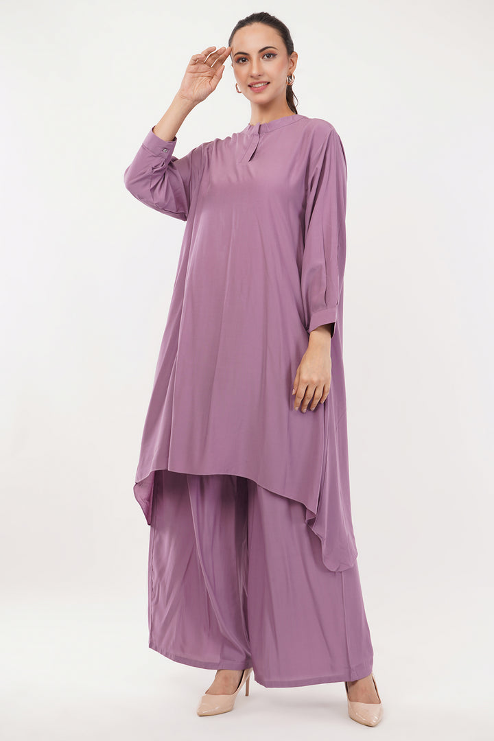 Smart high low long goergette kurta with pallazo for work