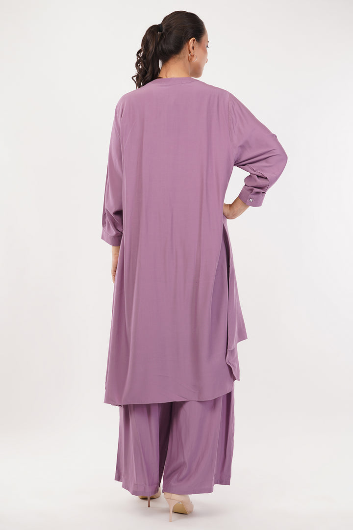 Smart high low long goergette kurta with pallazo for work