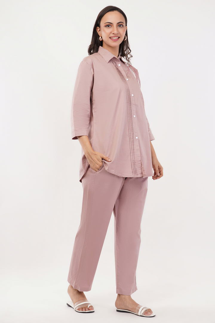 powder pink plus size cord set
