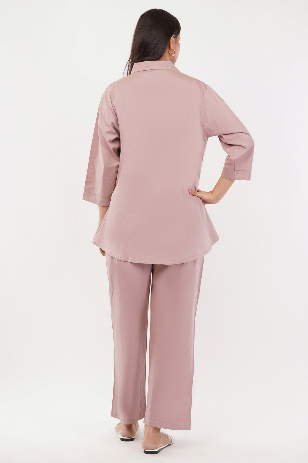 powder pink plus size cord set