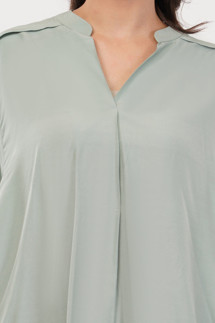 repeat Georgette short top pallazo pant set