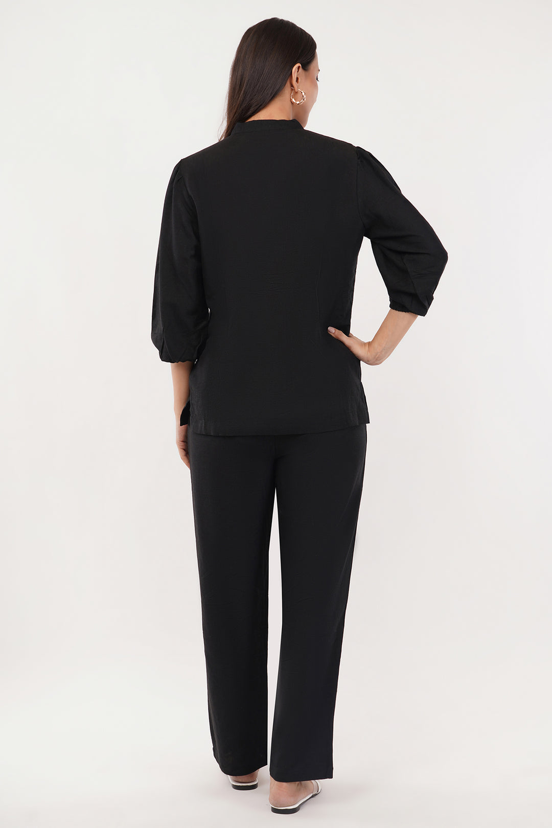 Elegant pure high end linen cord set with slim pants