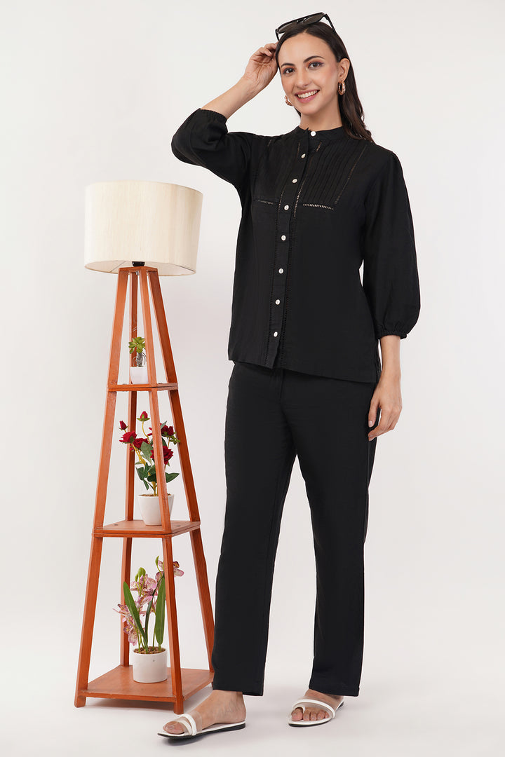 Elegant pure high end linen cord set with slim pants